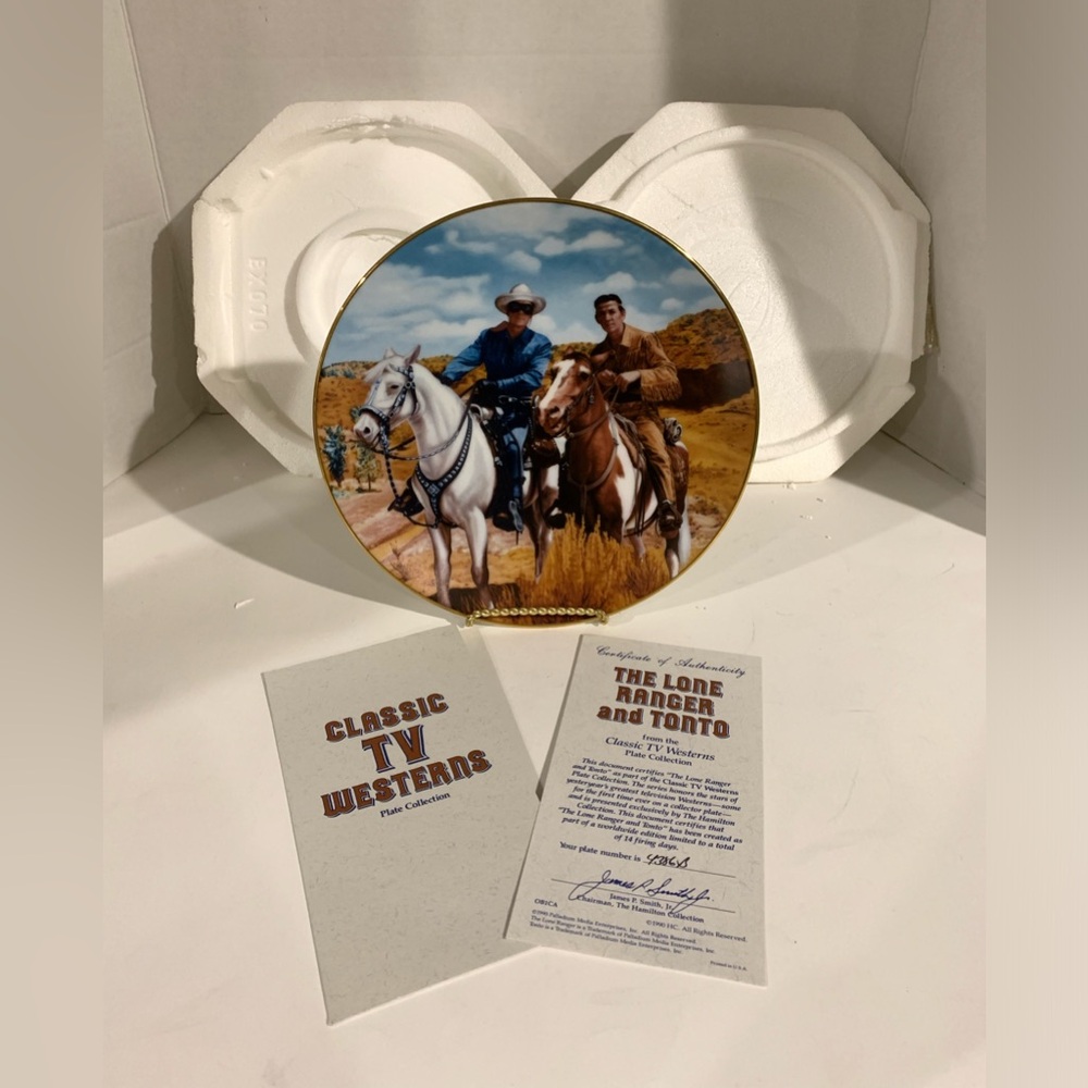 The Hamilton Collection The Long Ranger and Tonto Plate # 4386B